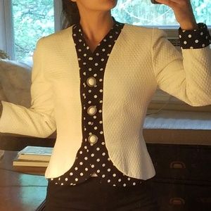 Bergdorf Goodman Vintage Textured Polkadot blazer